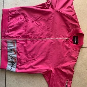 Graphic Pink Bomber Jacket